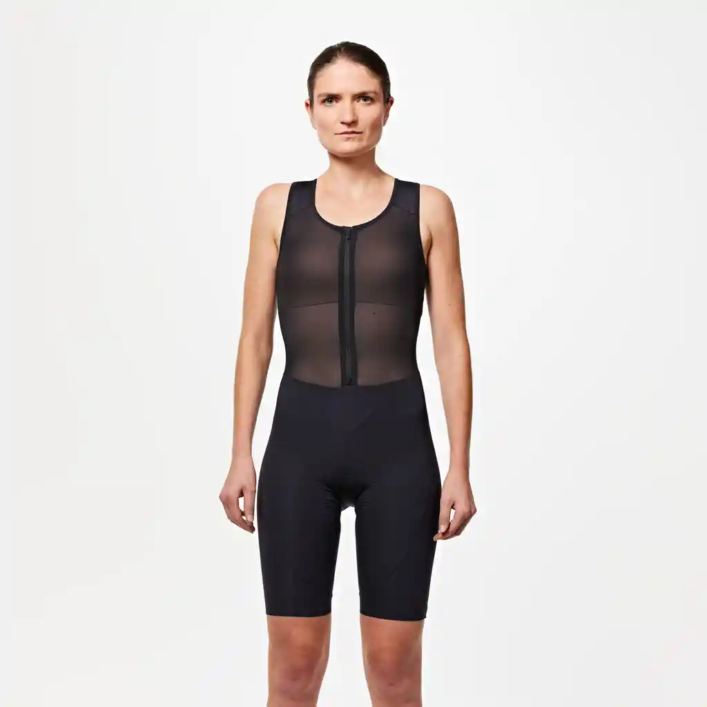 Traje de Ciclismo Mujer Van Rysel Quick Zip Negro