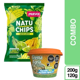 Combo Natuchips Limón 120 g + Crema Agia Colanta 200 g