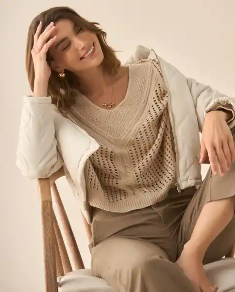 Tejido Beige Caqui Medio Talla S 662G220 Esprit