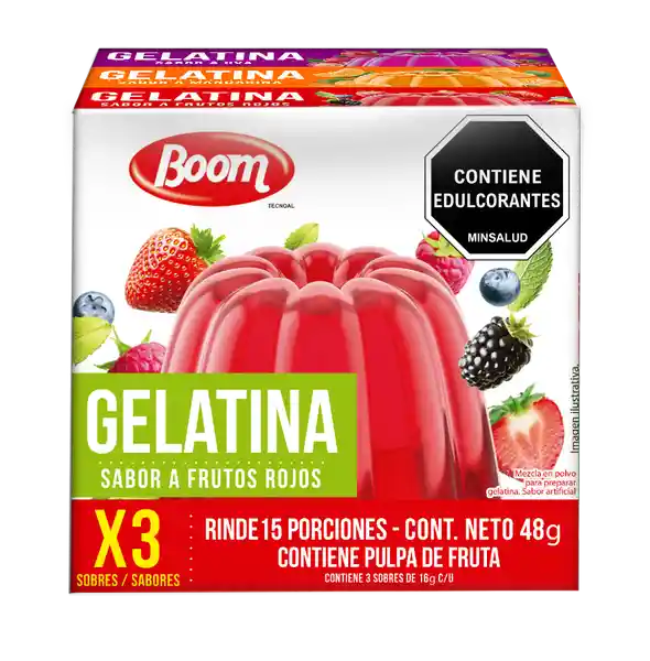 Boom Gelatina Surtida Uva Mandarina Frutos Rojos