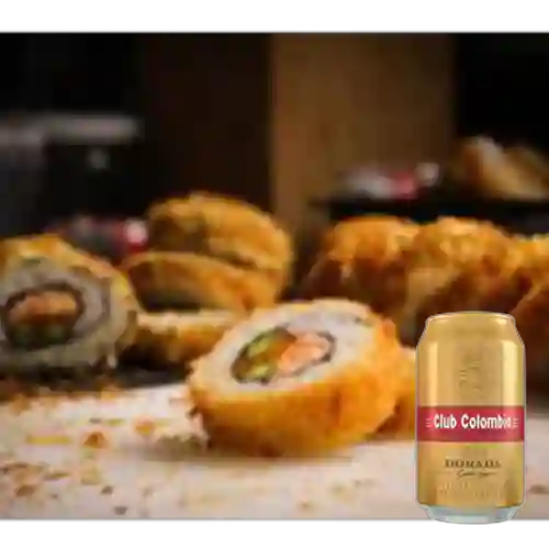 Combo Philadelphia Crispy Roll + Club Col. Dorada Lata 330ml