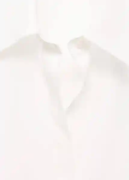 Camisa Lima Off White Talla S Mujer Mango