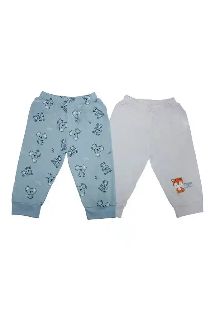 Pantalón Set X2 100% Alg 3/6 Meses-celeste
