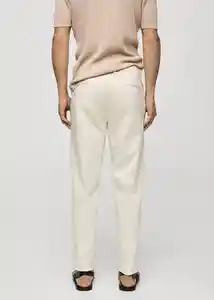 Pantalón Dublino Off White Talla 40 Hombre Mango