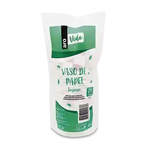 Aro Vaso de Papel Vida Impreso 4 oz