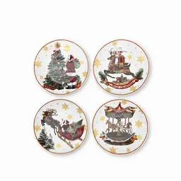 Set Plato Mediano Nochebuena Snow 21 cm Ambiente Gourmet