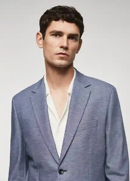 Blazer Americana Sunday Azul Talla 50 Hombre Mango