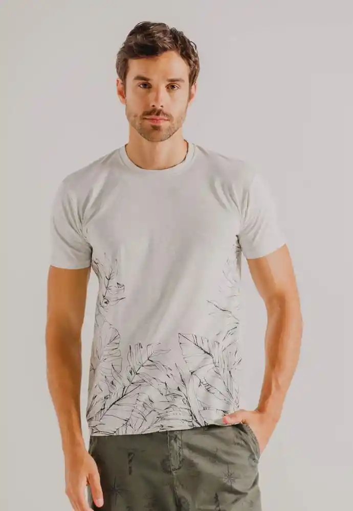 Camiseta Manga Corta L-gris Jasp