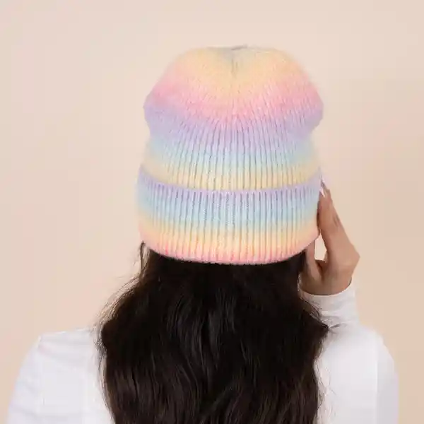 Gorro Tejido Serie Miniso Degradado Rosa Naranja Miniso