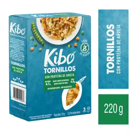 Kibo Pasta Tornillos con Proteína de Arveja