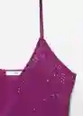 Top Xlenju Morado Talla M Mujer Mango