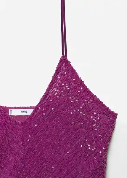 Top Xlenju Morado Talla M Mujer Mango