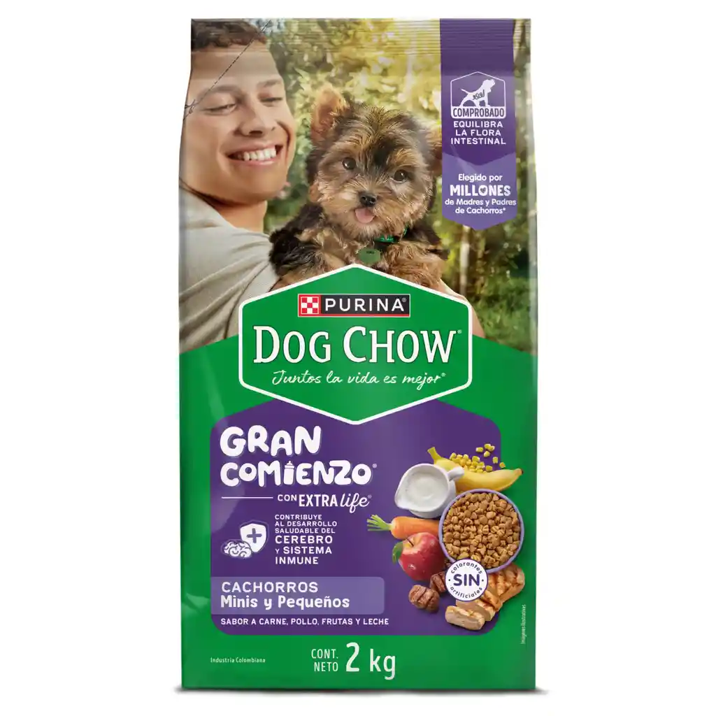 Comida para perro Dog Chow Cachorros Gran Comienzo Minis y Pequeños x 2kg