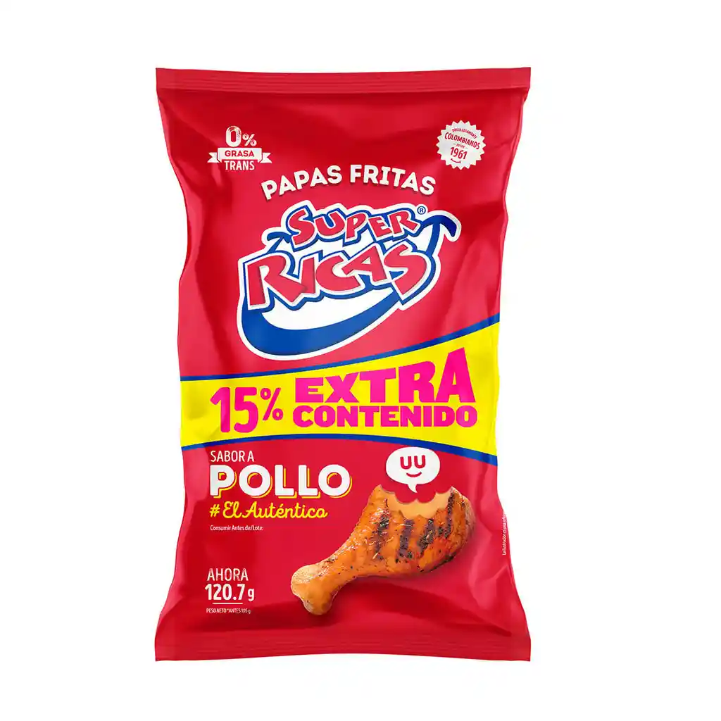 Super Ricas Papas Fritas Sabor a Pollo