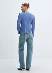Blusa Pomelo Azul Talla S Mujer Mango