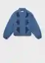 Chaqueta Puzzle Azul Talla S Mujer Mango