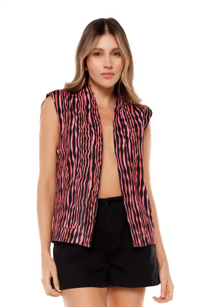 Chaleco Zebra Fucsia Para Mujer Tasha