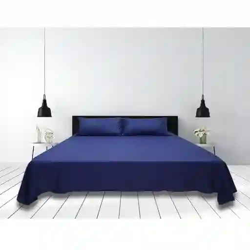 Sábana Cama King Azul Empaque Tela