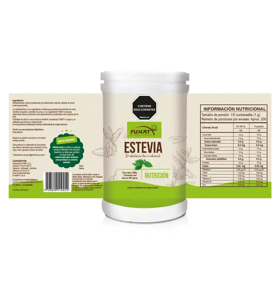Funat Endulzante Natural de Estevia