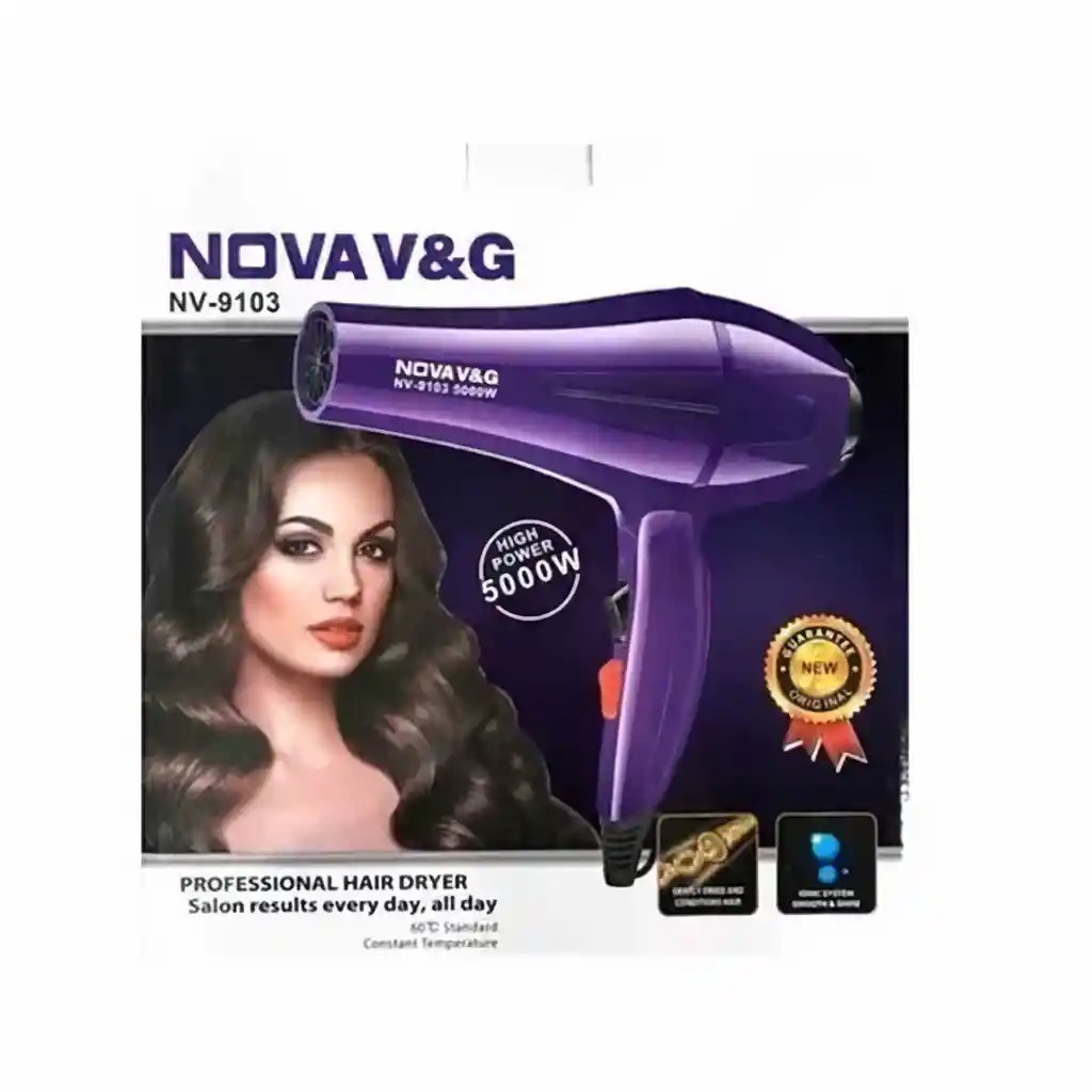 Nova Secador De Pelo 9103 Caliente Frío 5000W 26 X 29 X 8