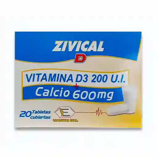 CALCIO/VITAMINA D3 600MG/200UI 20TAB