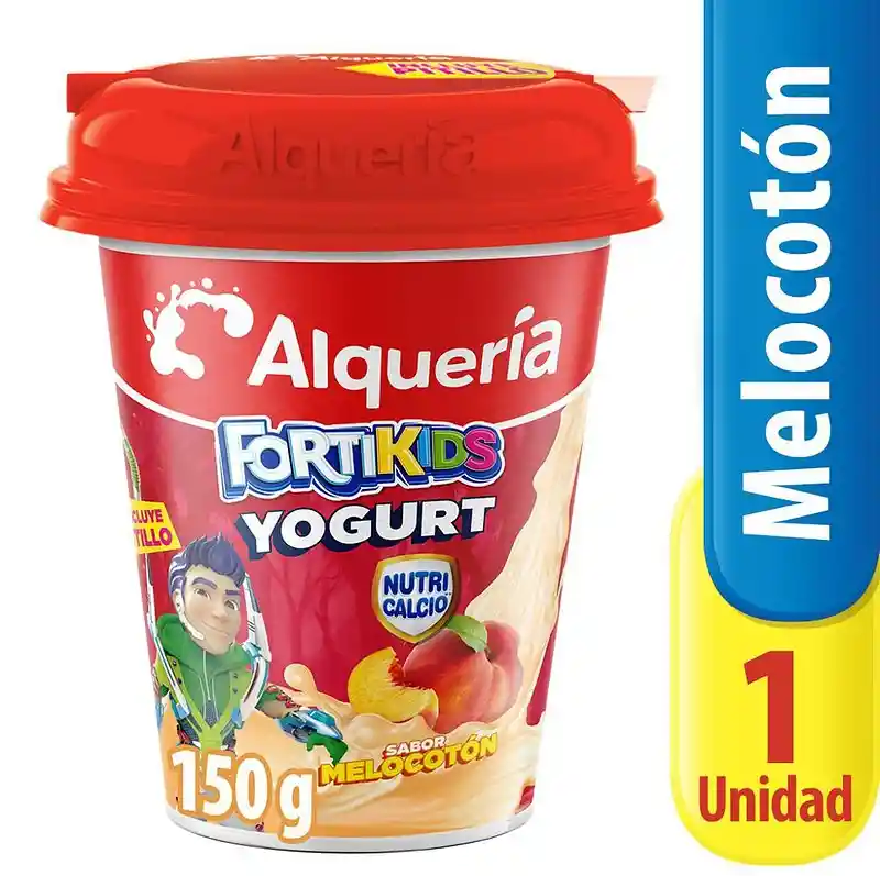 Alqueria Yogurt Fortikid Sabor Melocotón 