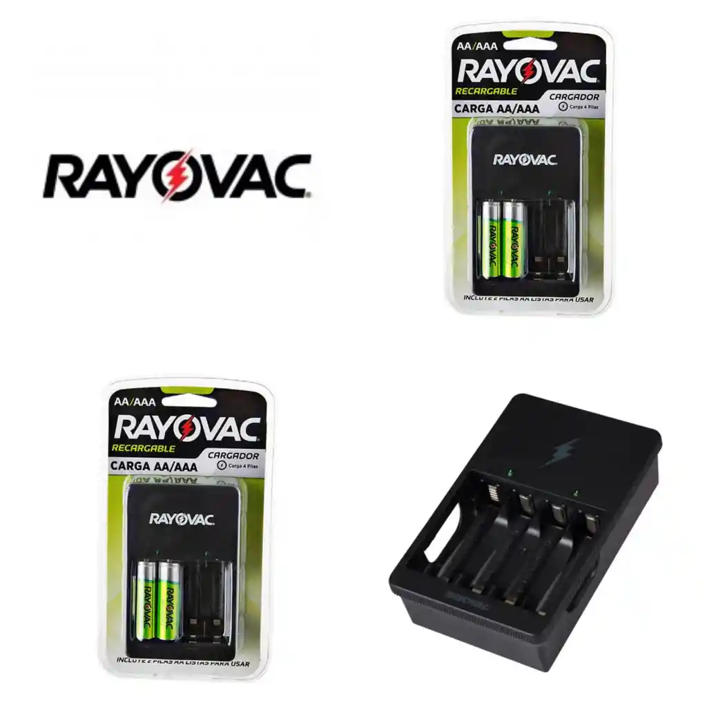 Rayovac Cargador de Pilas AA y AAA
