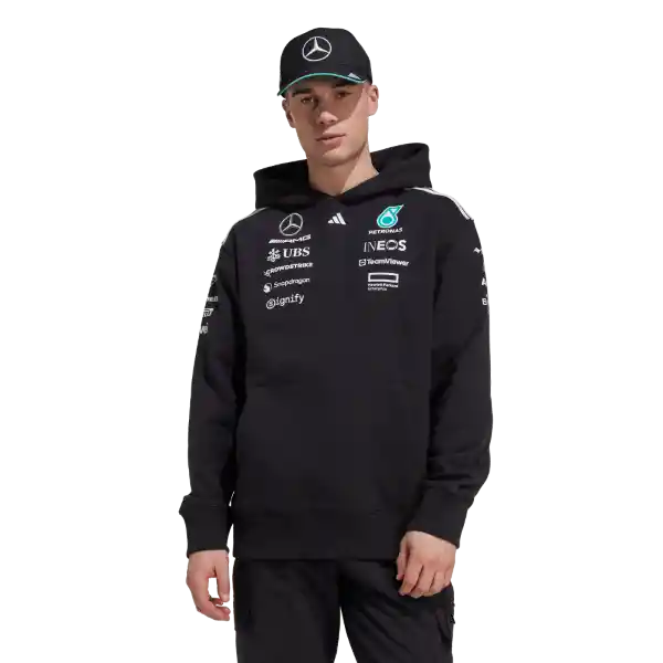 Adidas Buzo Hoodie Hood F1 Mercedes Lifestyle Hombre Negro T XL