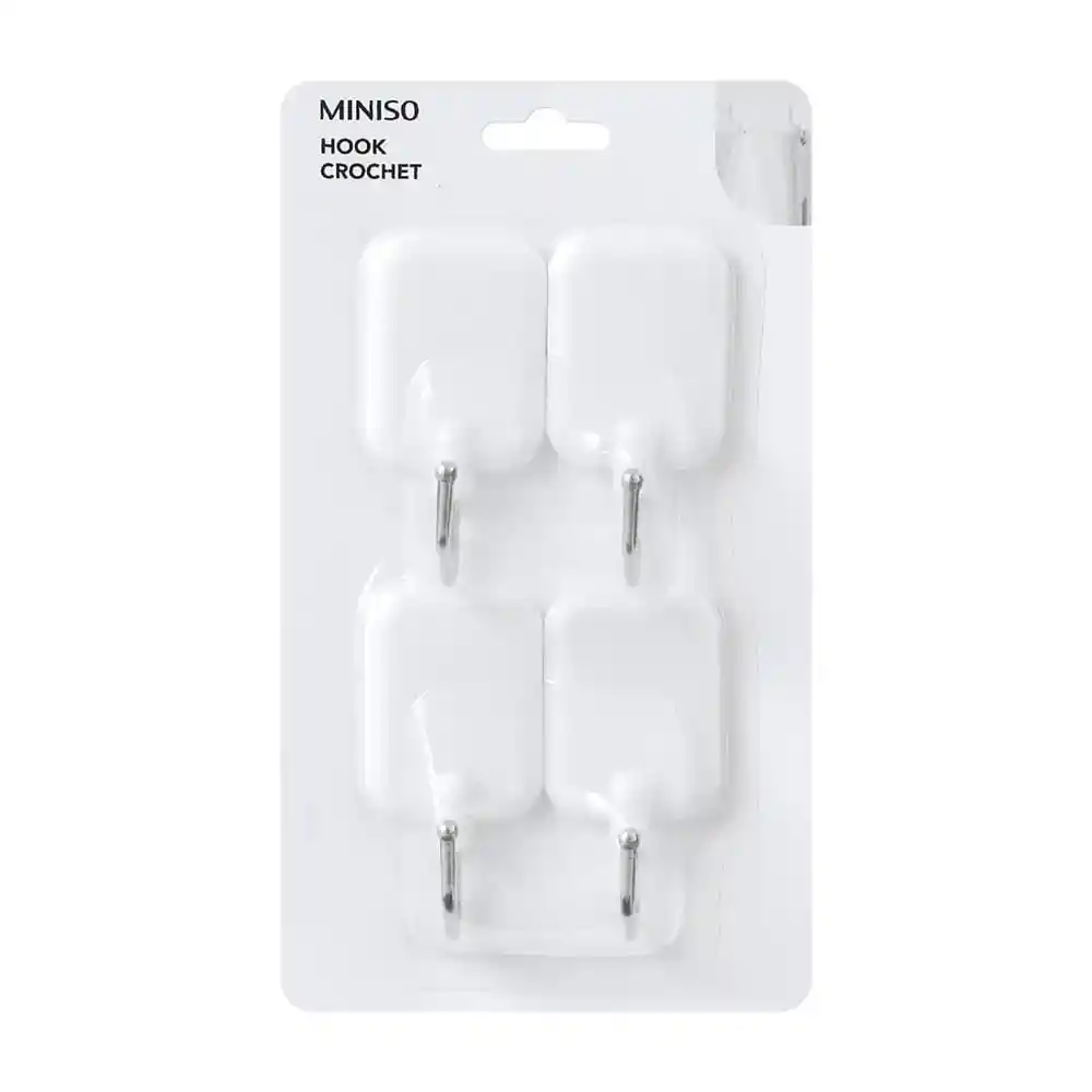 Miniso Gancho Adhesivos Cuadrados Simples