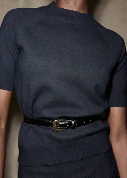 Saco Jersey Nuria Navy Talla L Mujer Mango