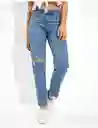 Jean 90s Azul Talla 10 Regular Mujer American Eagle