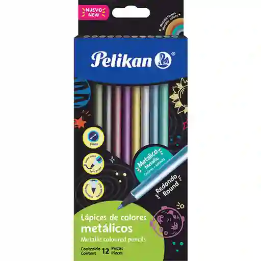 Pelikan Lápices de Colores Metálicos Red