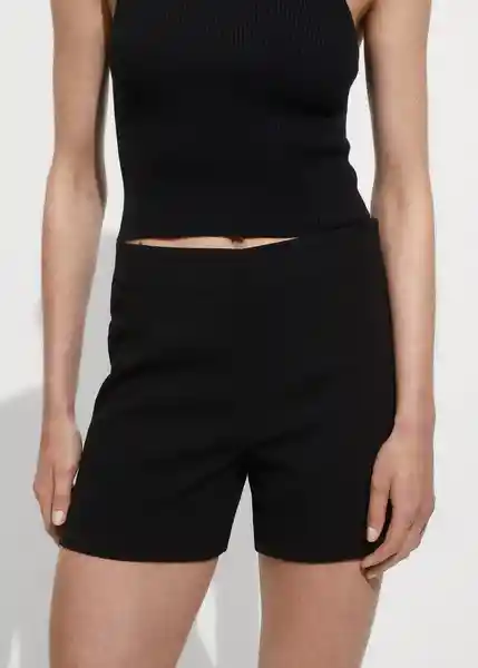 Short Lilo Negro Talla XL Mujer Mango