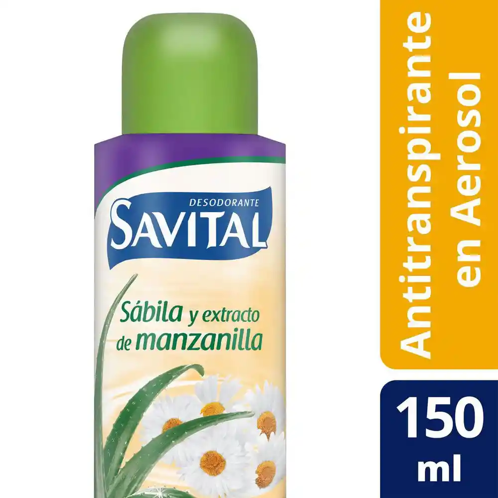 Savital Desodorante Antitranspirante Sábila y Manzanilla Aerosol