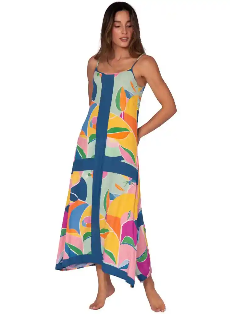 Vestido Largo L-multicolo