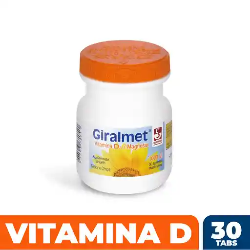 Giralmet Vitamina D3 y Magnesio (1000 UI)