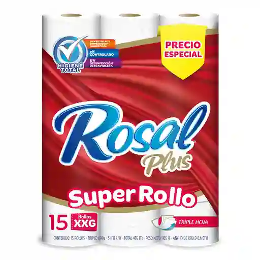 Rosal Plus Papel Higiénico Triple Hoja XXG