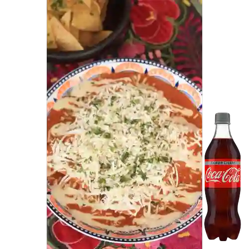 Combo Enchiladas + Coca-Cola Sabor Ligero 400 ml