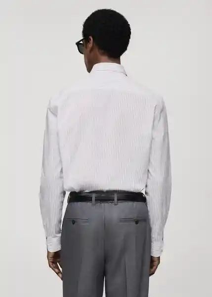 Camisa Vecchia Blanco Talla L Hombre Mango