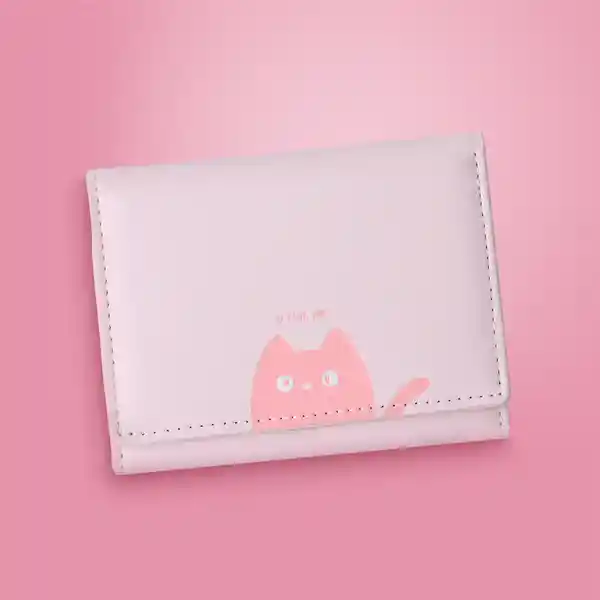 Cartera Trifold Rosa Claro Miniso