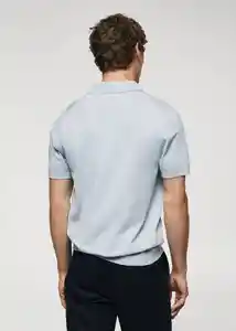 Camiseta Polo Arraona Celeste Talla L Hombre Mango