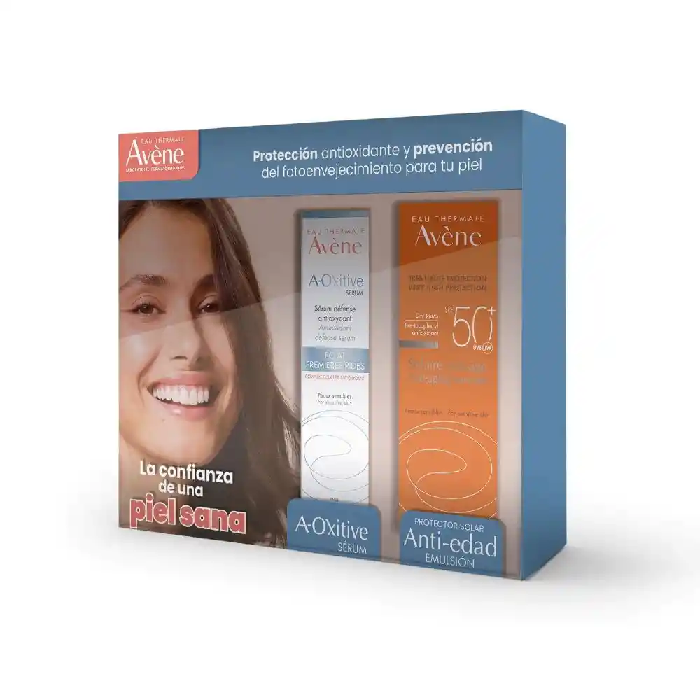 Kit Avene Serum A-oxitive + Protector Solar Anti-edad