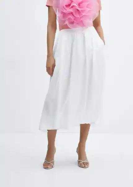 Falda Polo-A Blanco Talla S Mujer Mango