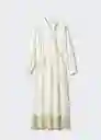 Vestido Shana-A Off White Talla XS Mujer Mango