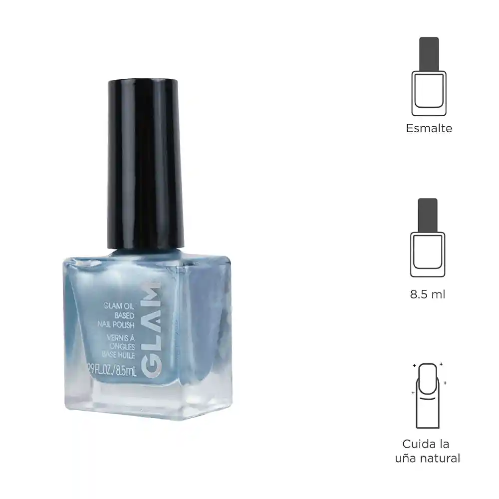 Miniso Esmalte Para Uñas a Base de Aceite Azul Metálico