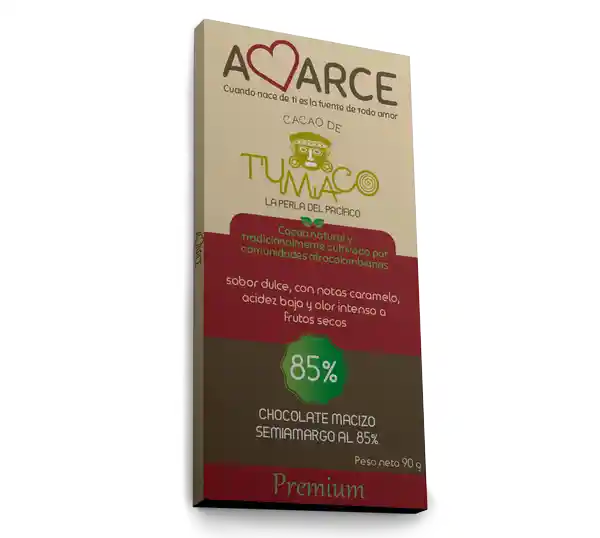 Marce A Chocolate En Barra Semiamargo Al 85% 90 G