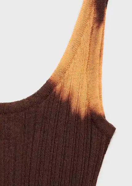 Top Verbena Marrón Talla S Mujer Mango