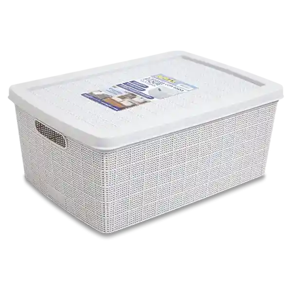 Rimax Canasta Fique Gris Hielo 13.5 L