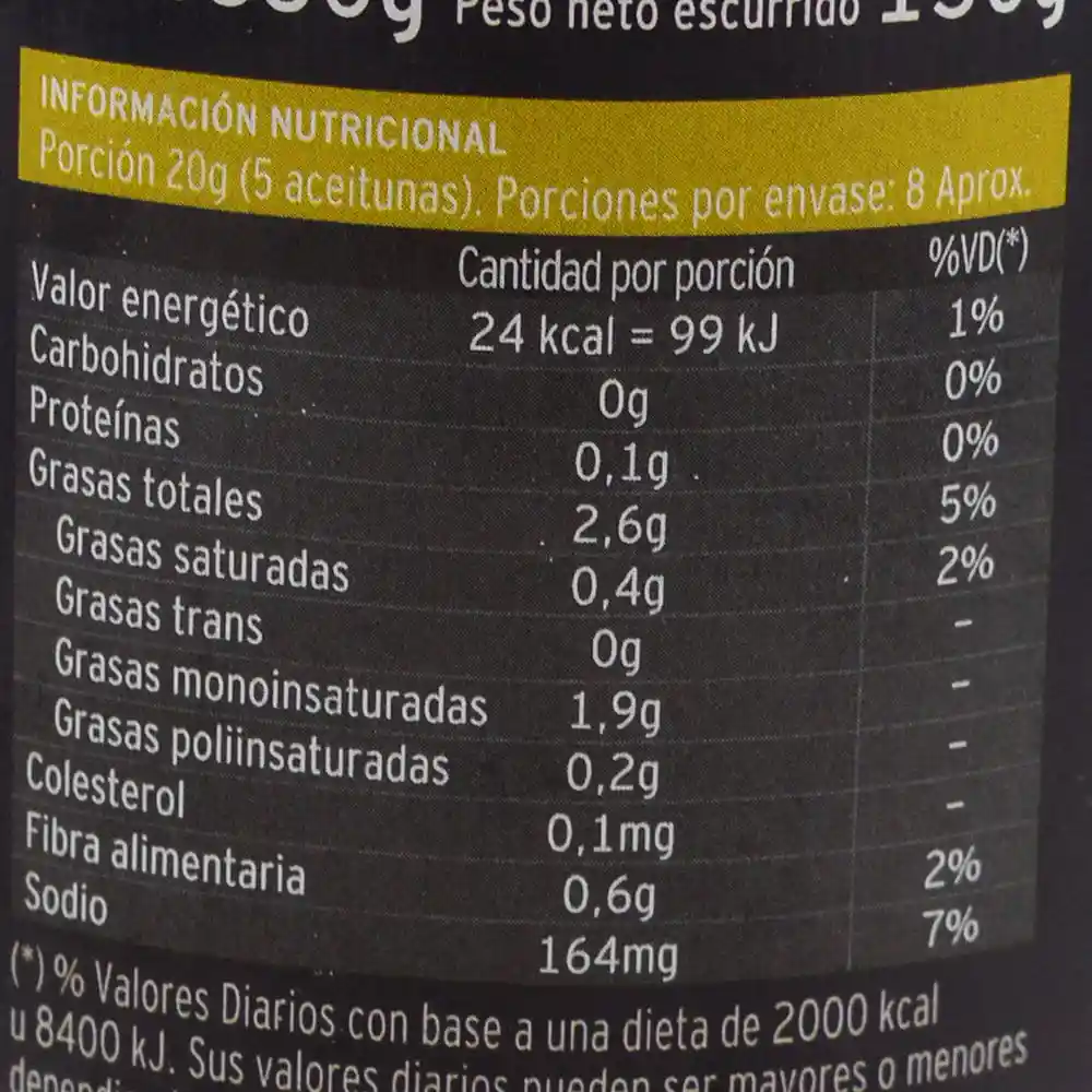 Loreto Aceitunas Negras Sin Carozo