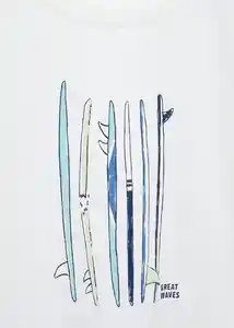 Camiseta Tablas Off White Talla 06 Niños Mango